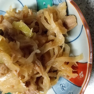 切り干し大根と長ねぎの炒め煮